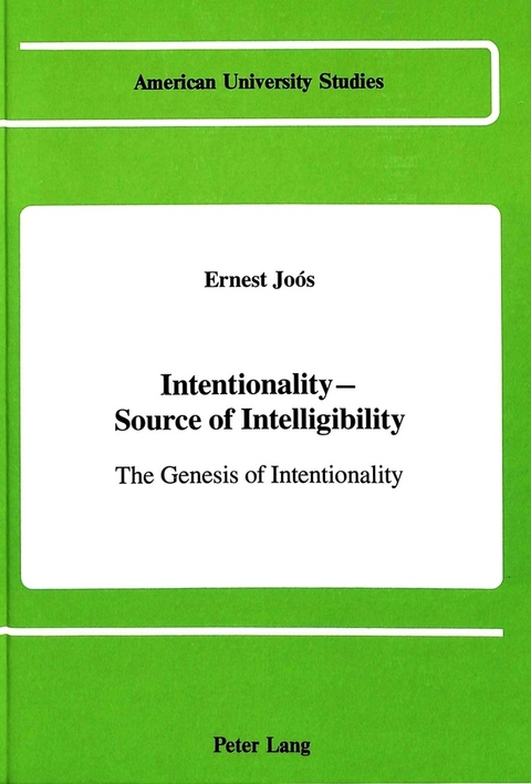 Intentionality - Source of Intelligibility - Ernest Joos