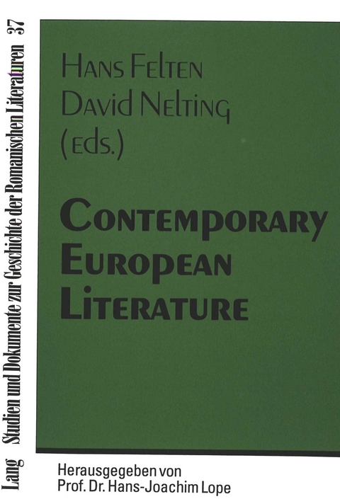 Contemporary European Literature - 