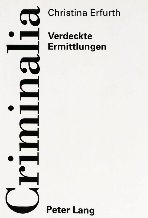 Verdeckte Ermittlungen - Christina Erfurth