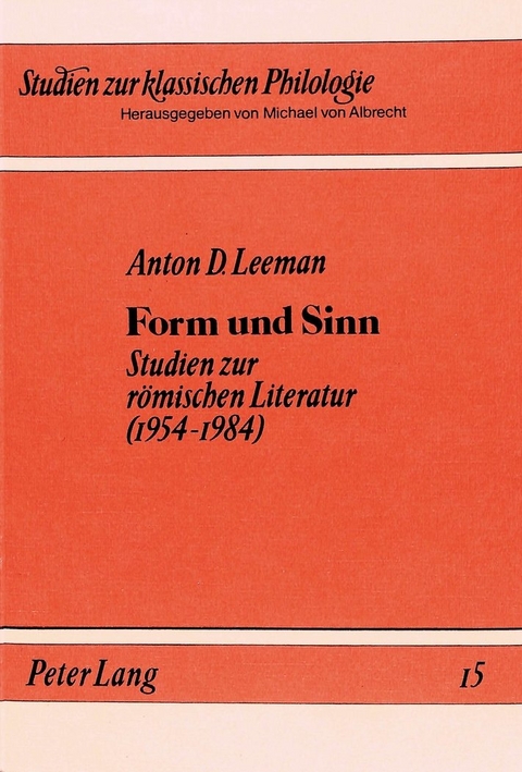 Form und Sinn - Anton D. Leeman