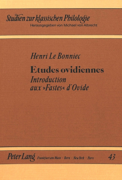 Etudes ovidiennes