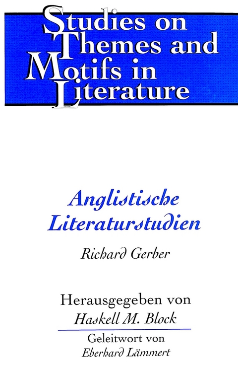 Anglistische Literaturstudien - Richard Gerber