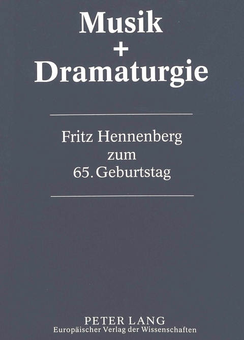 Musik & Dramaturgie - 