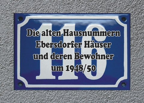 Die alten Hausnummern Ebersdorfer Häuser und deren Bewohner um 1948/50 - Dieter Findeisen