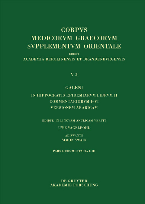 Galeni In Hippocratis Epidemiarum librum II Commentariorum I-III versio Arabica - 