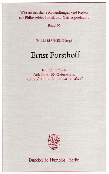 Ernst Forsthoff. - 