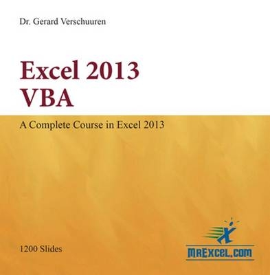 Excel 2013 Vba -  Verschuuren Dr. Gerard