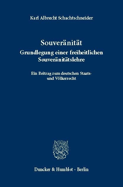 Souveränität. -  Karl Albrecht Schachtschneider