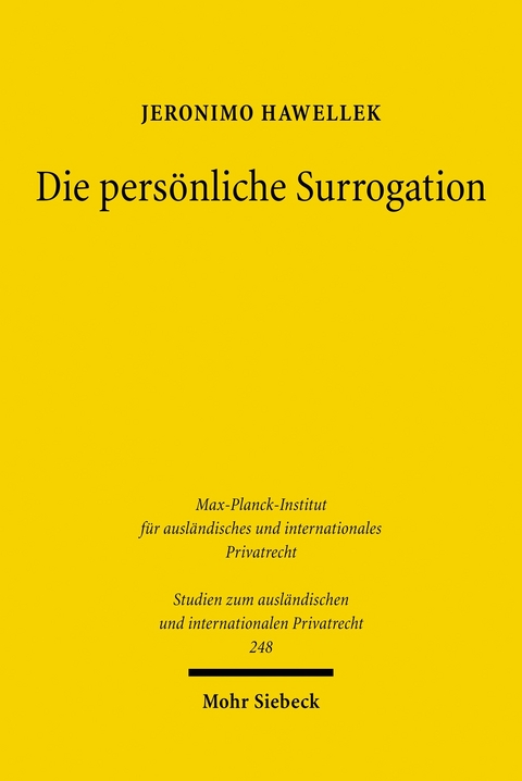 Die persönliche Surrogation -  Jeronimo Hawellek