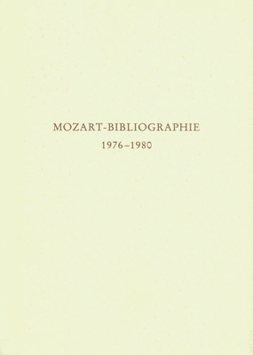 Mozart-Bibliographie / Mozart-Bibliographie - 