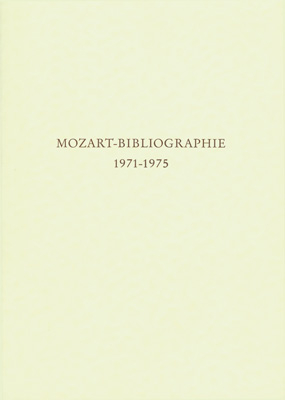 Mozart-Bibliographie / Mozart-Bibliographie - 