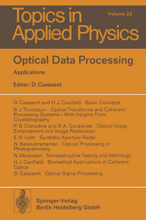 Optical Data Processing - 