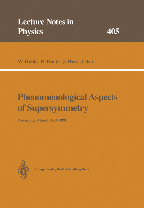 Phenomenological Aspects of Supersymmetry - 