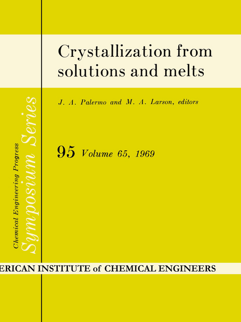 Crystallization from solutions and melts - Eugenii Khamskii