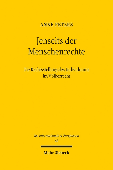 Jenseits der Menschenrechte -  Anne Peters