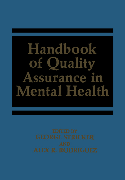 Handbook of Quality Assurance in Mental Health - 