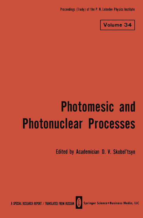 Photomesic and Photonuclear Processes - 