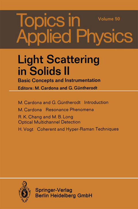 Light Scattering in Solids II - M. Cardona, R. K. Chang, G. Güntherodt, M. B. Long, H. Vogt