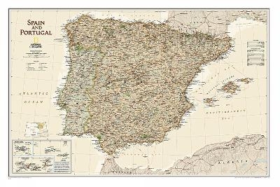 Spain & Portugal Executive, laminated - National Geographic Maps