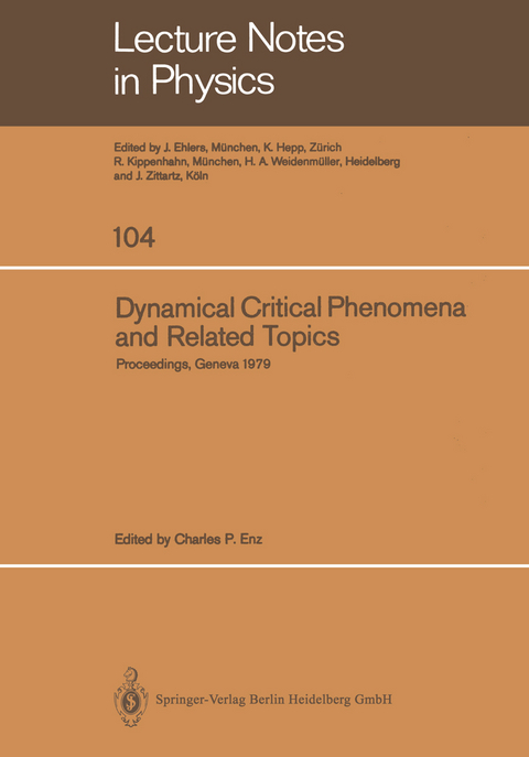 Dynamical Critical Phenomena and Related Topics - 