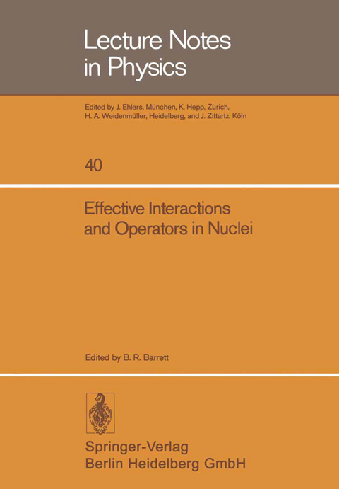 Effective Interactions and Operators in Nuclei - 