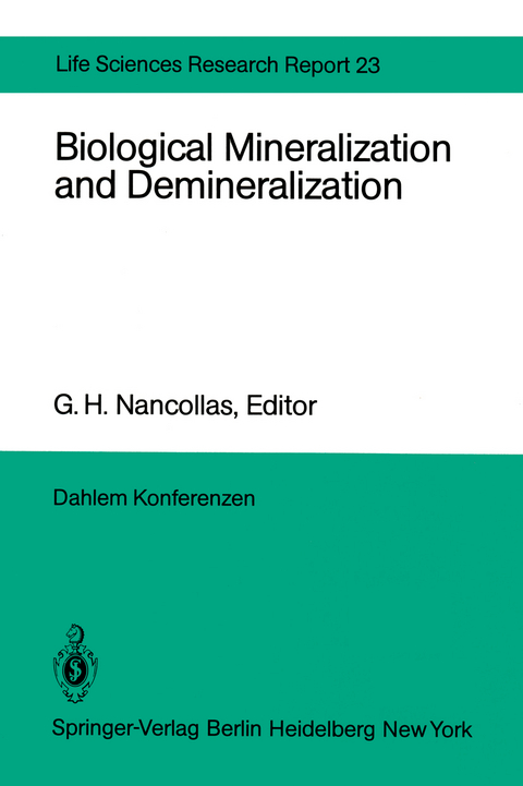 Biological Mineralization and Demineralization - 