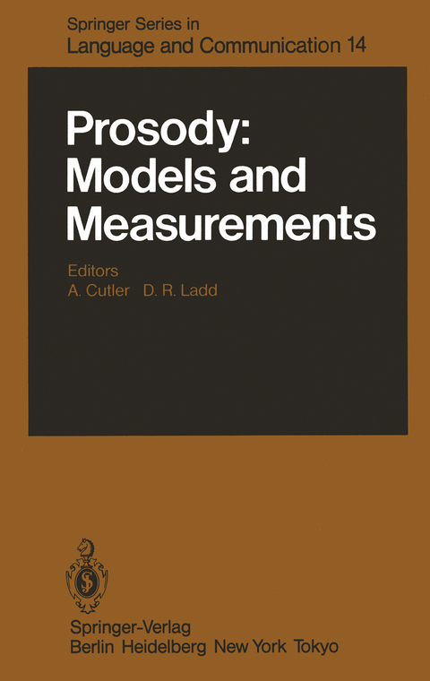 Prosody: Models and Measurements - 