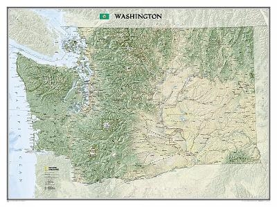 Washington, Tubed - National Geographic Maps