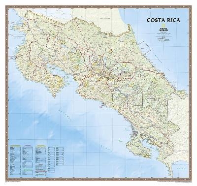 Costa Rica, Laminated - National Geographic Maps