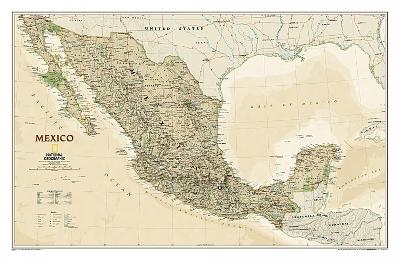 Mexico Executive, Laminated - National Geographic Maps