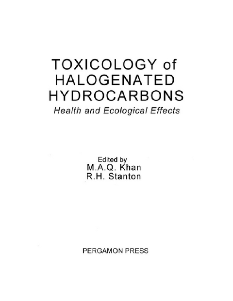 Toxicology of Halogenated Hydrocarbons - 