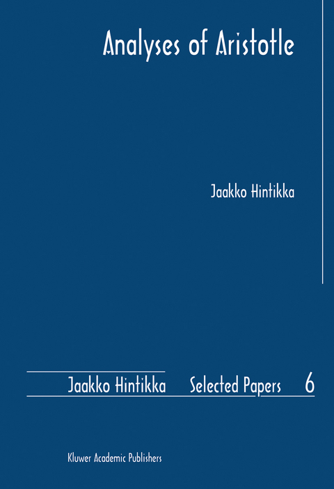 Analyses of Aristotle - Jaakko Hintikka