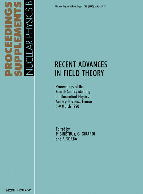 Recent Advances in Field Theory - 