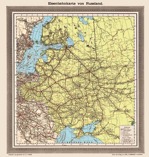Eisenbahnkarte von Russland 1898