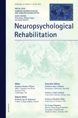 Cognitive Neuropsychology and Language Rehabilitation - 