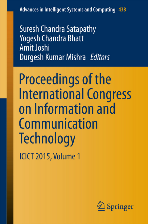 Proceedings of the International Congress on Information and Communication Technology - 