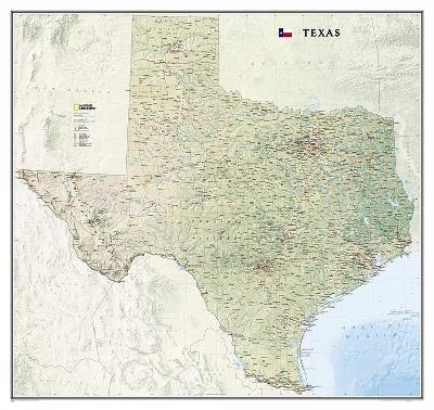 Texas, Tubed - National Geographic Maps