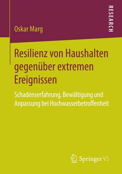 Resilienz von Haushalten gegenüber extremen Ereignissen -  Oskar Marg
