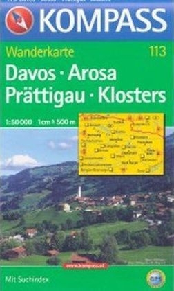 Kompass Karte Davos, Arosa, Prättigau, Klosters