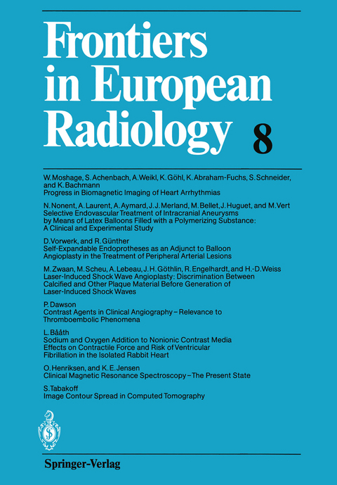 Frontiers in European Radiology - A. L. Baert, F. H. W. Heuck