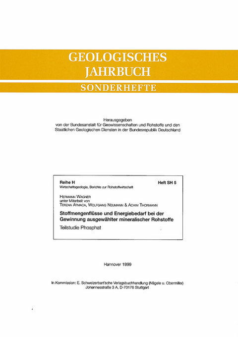 Stoffmengenflüsse und Energiebedarf bei der Gewinnung ausgewählter mineralischer Rohstoffe. Teilstudie Phosphat - Hermann Wagner