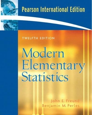 Modern Elementary Statistics - John E. Freund, Benjamin M. Perles
