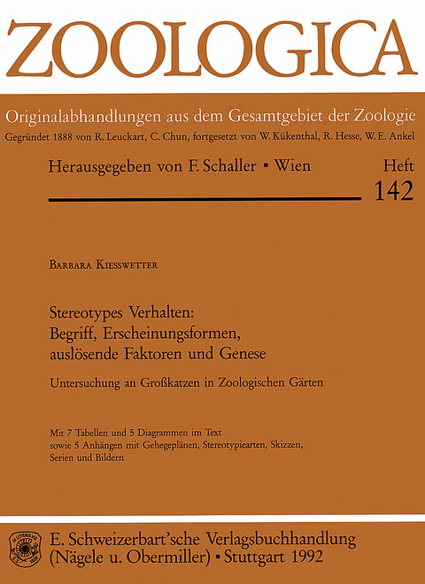 Stereotypes Verhalten: Begriff, Erscheinungsformen, auslösende Faktoren und  Genese