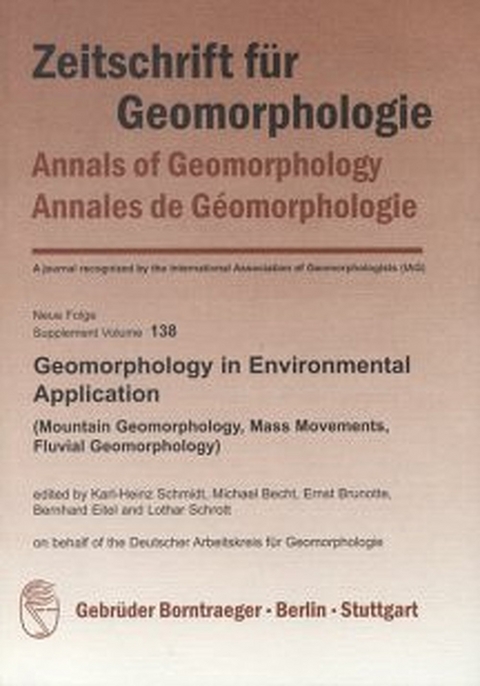 Geomorphology in Environmental Application - 