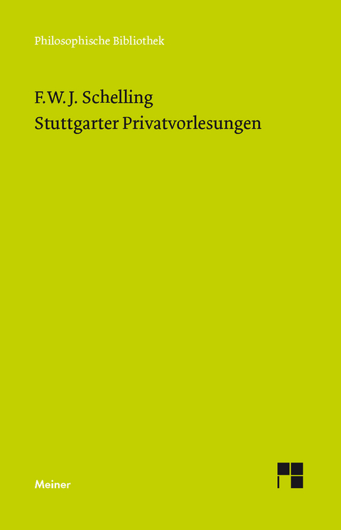 Stuttgarter Privatvorlesungen - Friedrich Wilhelm Joseph Schelling