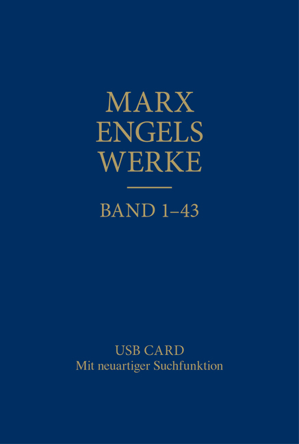 Werke (MEW) Band 1-43 (USB-Card in einer Book-Box) - Karl Marx, Friedrich Engels