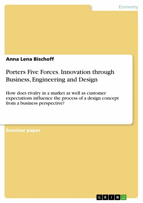 Porters Five Forces. Innovation through Business, Engineering and Design - Anna Lena Bischoff