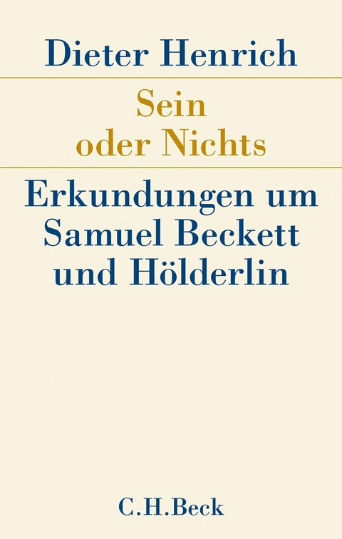 Sein oder Nichts - Dieter Henrich