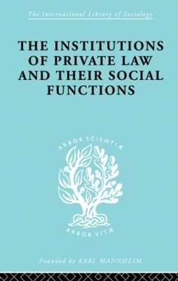 Inst Of Private Law    Ils 208 - Karl Renner, Otto Kahn-Freund, A. Schwarzschild