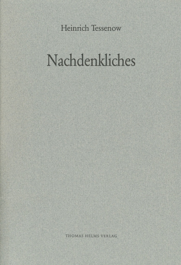 Nachdenkliches - Heinrich Tessenow